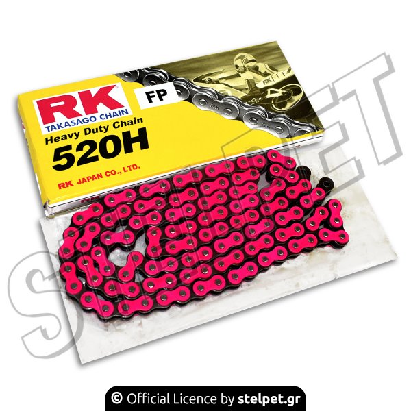 Αλυσίδα κίνησης 520H-114L ροζ  ενισχυμένη RK